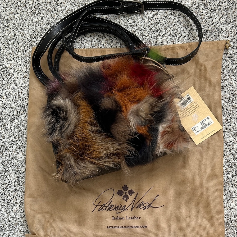 Patricia Nash Multicolor Confetti Fur Shoulder Bag